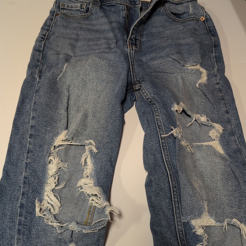 Cello‎ Jeans Slim High Rise Boyfriend Sz 5 Torn